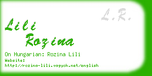 lili rozina business card